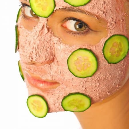 Skincare woman with beauty mask