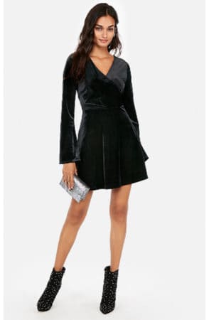 Velvet dress from express, on sale for Black Friday