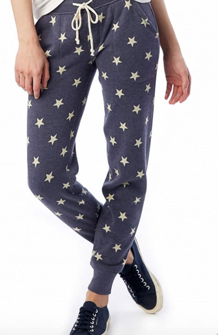 Sweatpants with stars from Alternative Apparel, on sale for Black Friday