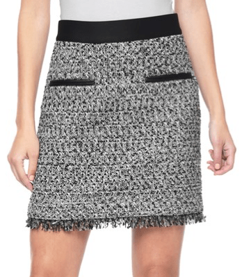 Black mixed tweed skirt from Juicy Couture