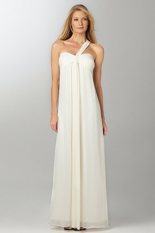 Max and Cleo Chiffon One-Shoulder Gown