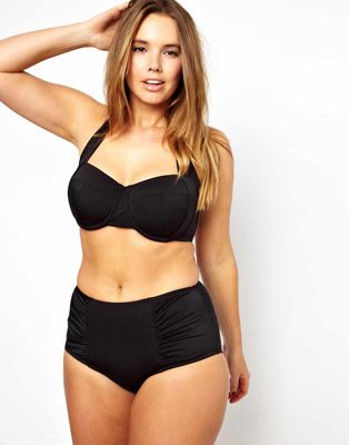 ASOS CURVE '50s Halter Bikini Top