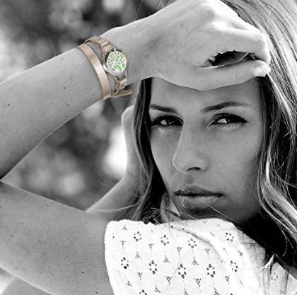 Woman wearing aromatherapy bracelet