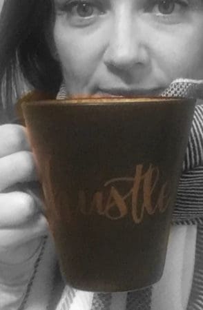 Sharpie mug with text Hustle 